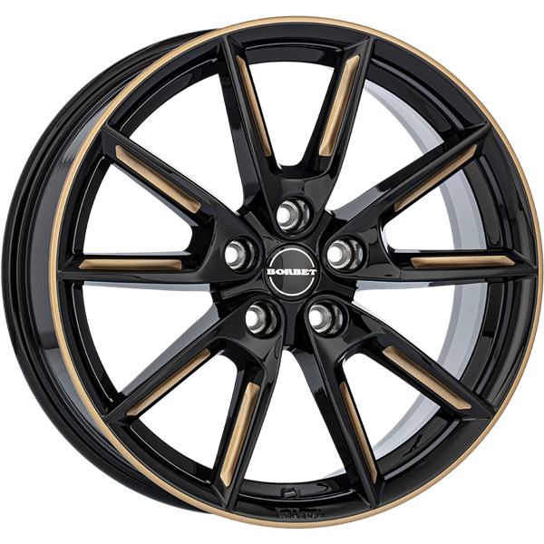 Borbet LX18 black gold spoke rim 8,00x18 5x112,00 ET40,00