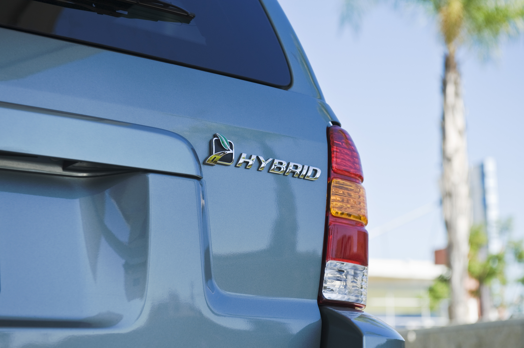 Symbool van hybride auto