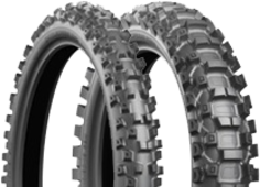 Close-up van het loopvlak Bridgestone X20 70/100-19 42 M Front TT NHS