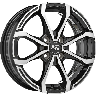 MSW X4 Black Polished 6,00x16 4x100,00 ET40,00