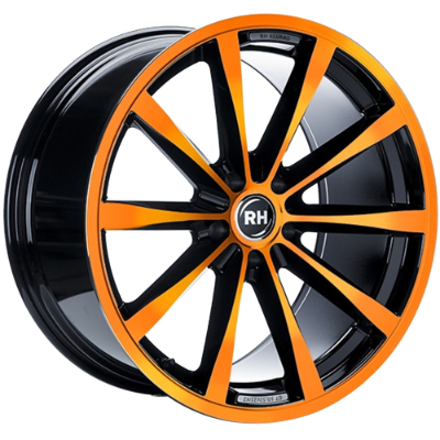 RH Alurad GT Rad Black Polished Orange 10,00x19 5x120,00 ET45,00