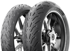 Close-up van het loopvlak Michelin Road 6 180/55ZR17 (73 W) Rear TL M/C