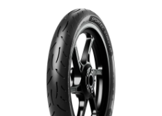 Close-up van het loopvlak Metzeler Sportec Street 2 70/90-14 34 S Front TL M/C
