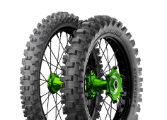 Close-up van het loopvlak Michelin Starcross 6 90/100-21 57 M Front TT NHS Medium Soft