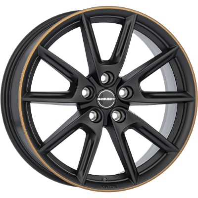 Borbet LX18 black matt rim copper 8,00x18 5x112,00 ET40,00