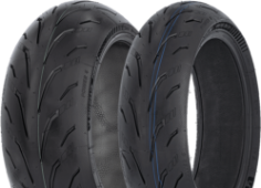 Close-up van het loopvlak Michelin Power 6 150/60ZR17 (66 W) Rear TL