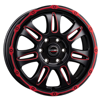 Borbet CW8 red rim window polished matt 8,00x18 5x120,00 ET45,00