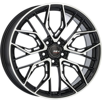 REVATIVO Qube FF Black Polished 8,00x18 5x114,30 ET40,00