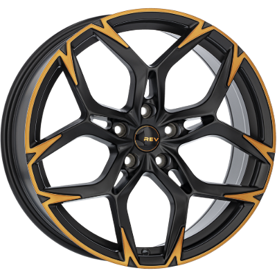REVATIVO Rayo Gloss Black Copper Polished 8,00x18 5x112,00 ET40,00