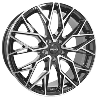 MONACO WHEELS Grand Prix 15 Black Polished 8,00x18 5x114,30 ET40,00