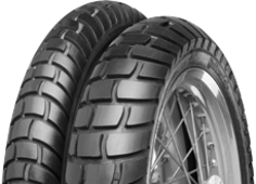 Close-up van het loopvlak Continental ContiEscape 140/80-17 69 H Rear TT M/C