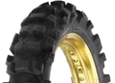 Close-up van het loopvlak Duro HF343 Excelerator 70/100-17 40 M TT NHS