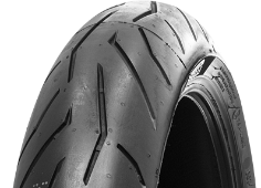 Close-up van het loopvlak Pirelli Diablo Rosso II 100/80 R17 52 H Front TL M/C R