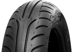 Close-up van het loopvlak Michelin Power Pure SC 120/80-14 58 S Front TL M/C